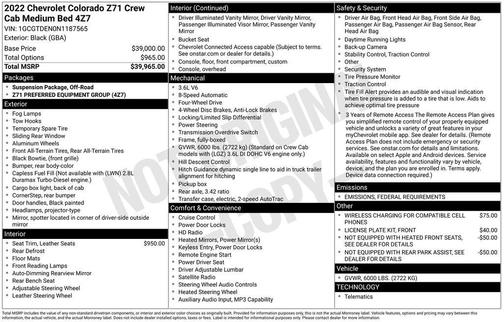 2022 Chevrolet Colorado Z71