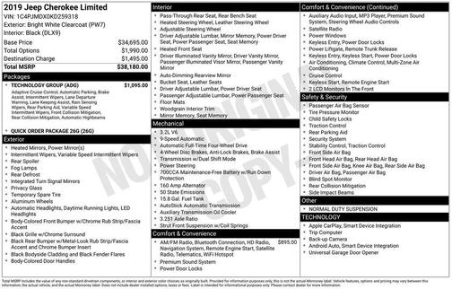 2019 Jeep Cherokee Limited