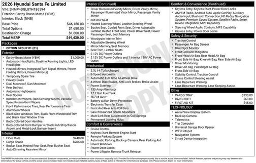 2026 Hyundai SANTA FE Limited