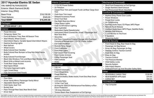 2017 Hyundai ELANTRA SE