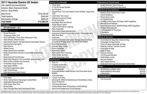 2017 Hyundai ELANTRA SE