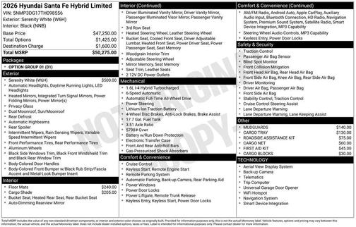 2026 Hyundai SANTA FE HEV Limited