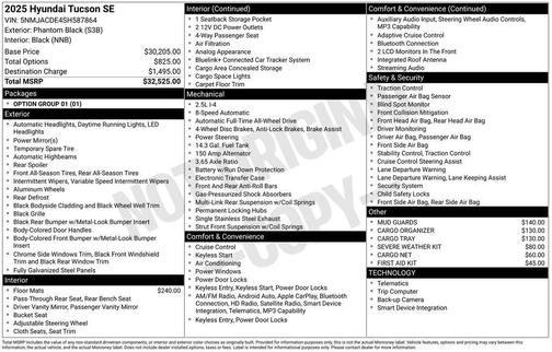 2025 Hyundai TUCSON SE