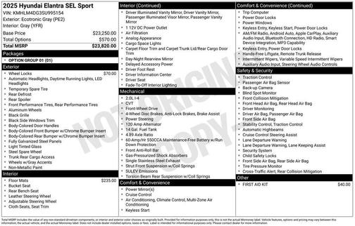 2025 Hyundai ELANTRA SEL Sport