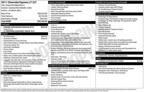2011 Chevrolet Equinox 2LT