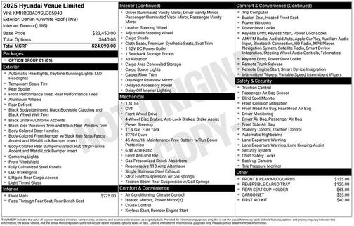 2025 Hyundai VENUE Limited