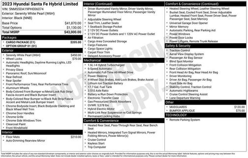 2023 Hyundai SANTA FE HEV Limited