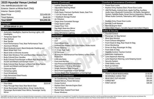 2025 Hyundai VENUE Limited