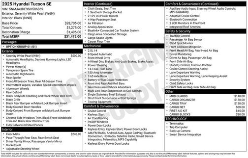 2025 Hyundai TUCSON SE