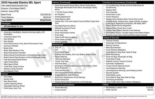 2025 Hyundai ELANTRA SEL Sport