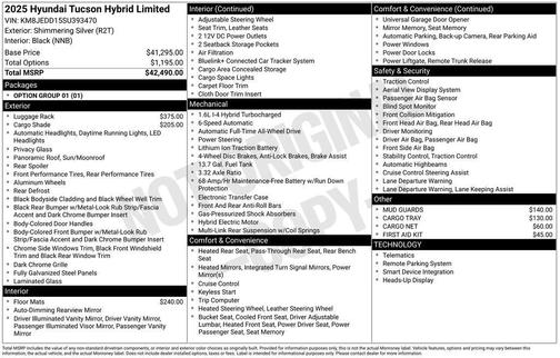 2025 Hyundai TUCSON Hybrid Limited