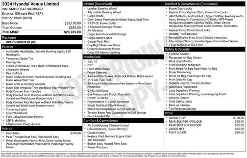 2024 Hyundai VENUE Limited