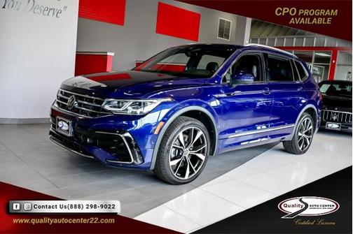 Atlantic Blue Metallic 2022 Volkswagen Tiguan 2.0T SEL R-Line 4MOTION