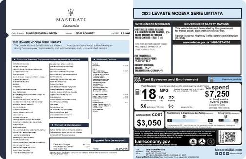 Green 2023 Maserati Levante Modena