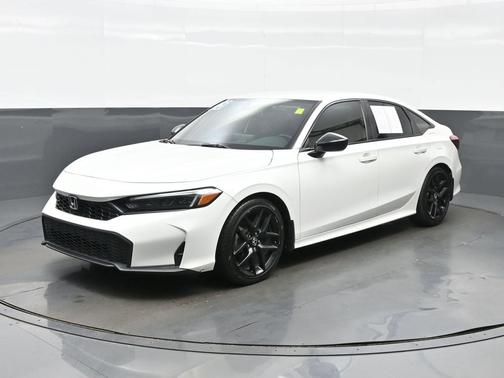 Platinum White Pearl 2025 Honda Civic Sport