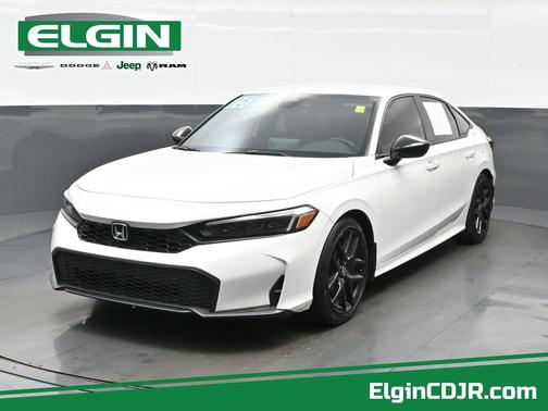 Platinum White Pearl 2025 Honda Civic Sport
