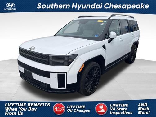 Serenity White 2025 Hyundai SANTA FE Calligraphy