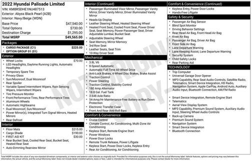 Abyss Black Pearl 2022 Hyundai PALISADE Limited