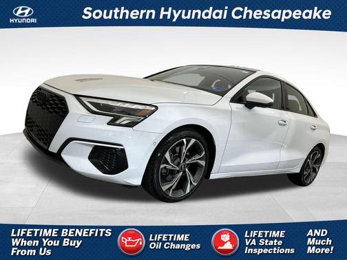 Glacier White Metallic 2023 Audi A3 Premium