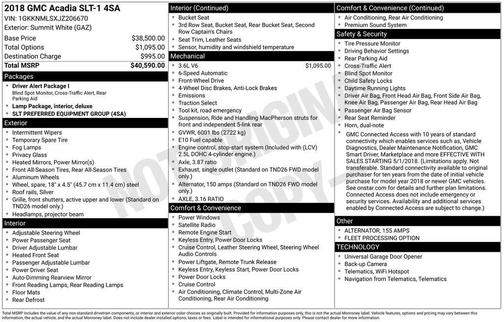 2018 GMC Acadia SLT-1