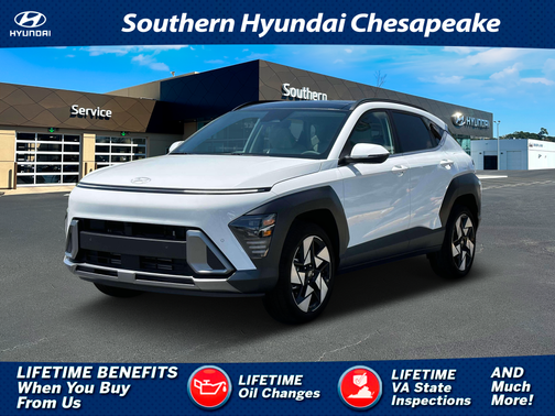 Atlas White 2024 Hyundai KONA Limited