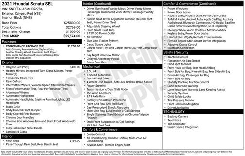 2021 Hyundai SONATA SEL