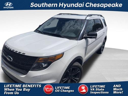 White Platinum Metallic Tri-Coat 2015 Ford Explorer Sport