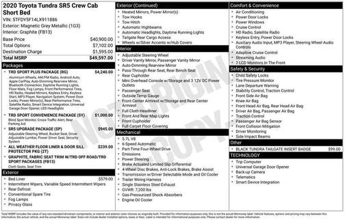 2020 Toyota Tundra SR5