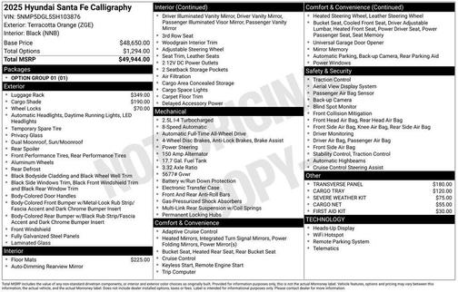 2025 Hyundai SANTA FE Calligraphy