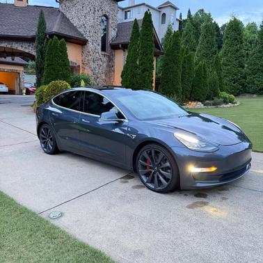 Gray 2020 Tesla Model 3 Performance