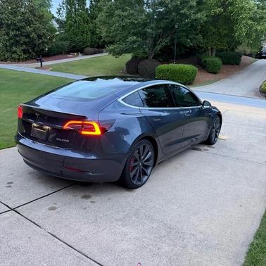 Gray 2020 Tesla Model 3 Performance