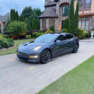 Gray 2020 Tesla Model 3 Performance