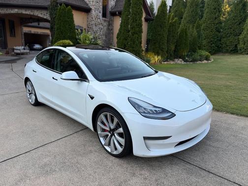 White 2019 Tesla Model 3 Performance
