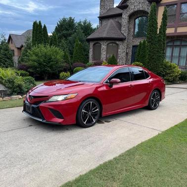 Red 2019 Toyota Camry XSE