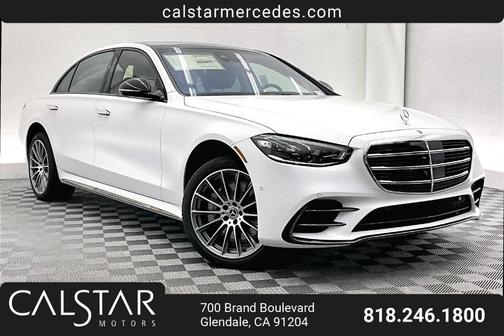 Moonlight White 2026 Mercedes-Benz S-Class S 500 4MATIC