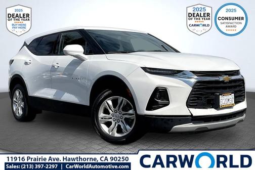 Summit White 2021 Chevrolet Blazer 1LT