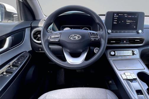 Lunar White 2023 Hyundai KONA EV SE