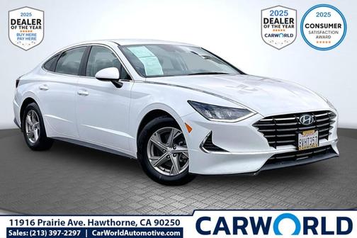 Quartz White 2021 Hyundai SONATA SE