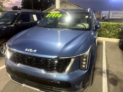 Mineral Blue 2025 Kia Sorento Hybrid SX Prestige