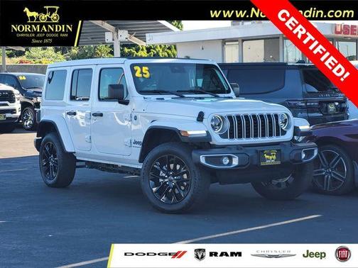 Bright White Clearcoat 2025 Jeep Wrangler 4xe Sahara