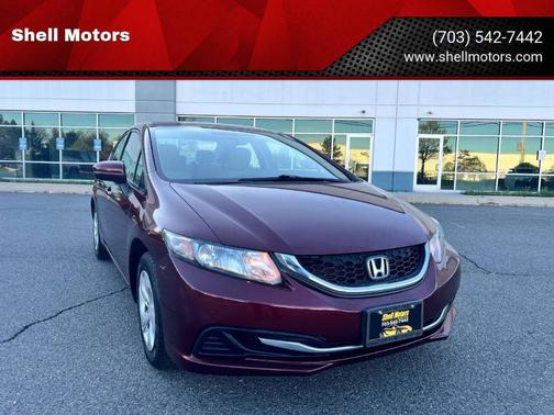 Red 2014 Honda Civic LX Sedan