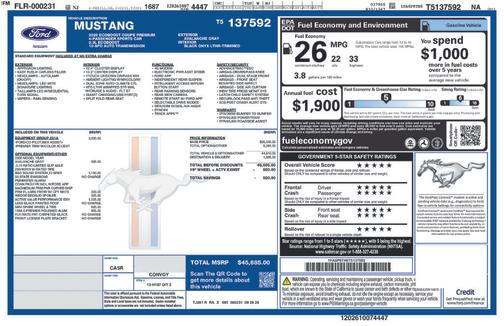 Avalanche 2026 Ford Mustang EcoBoost Premium