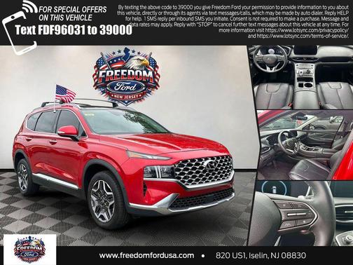 Calypso Red 2023 Hyundai SANTA FE Limited