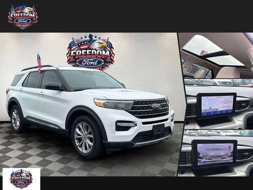 Star White Metallic Tri-Coat 2024 Ford Explorer XLT