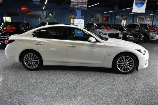 White 2019 INFINITI Q50 3.0t LUXE