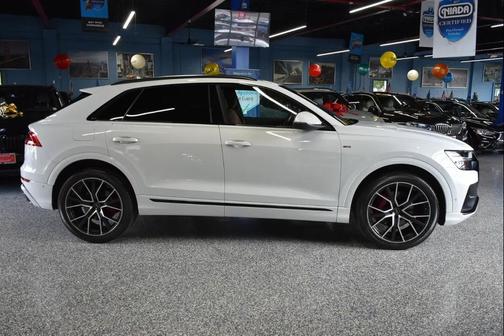 White 2021 Audi Q8 55 Premium Plus