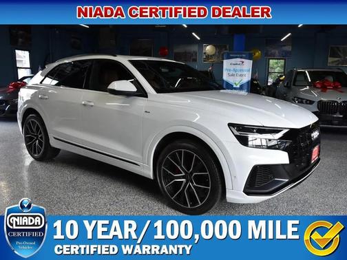 White 2021 Audi Q8 55 Premium Plus