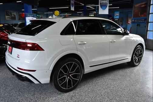 White 2021 Audi Q8 55 Premium Plus