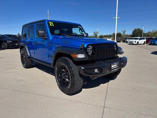 Hydro Blue Pearl Coat 2021 Jeep Wrangler Willys