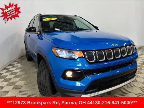 Laser Blue Pearlcoat 2022 Jeep Compass Limited